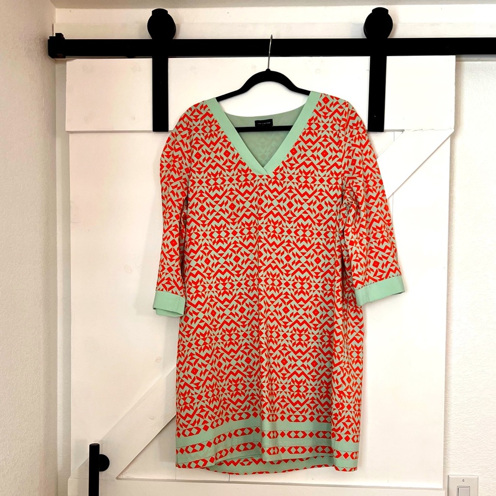 Mint and orange The Limited dress, size XL (check out these sleeves!!)